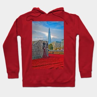 Tower of London Red Poppies England Hoodie